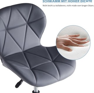 Silla de oficina ergonómica gris con ruedas