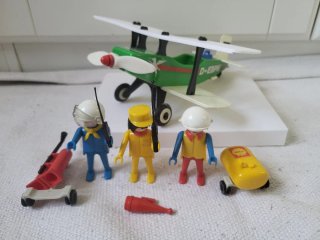 Playmobil 3246 Geobra Biplano Pegasus Verde 1977