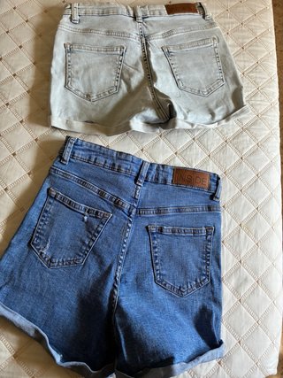 Lote 2 shorts vaqueros mujer