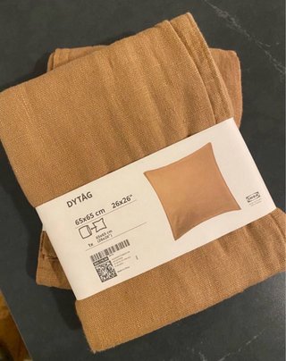 Funda cojín IKEA Dytag beige oscuro 65x65