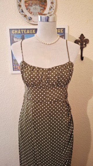 Vestido Zara verde lunares