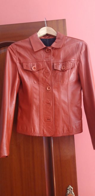 Chaqueta de piel Loewe roja