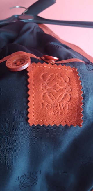 Chaqueta de piel Loewe roja