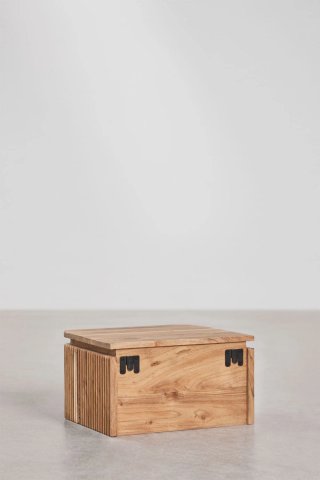 Mesita de noche flotante de madera sin estrenar