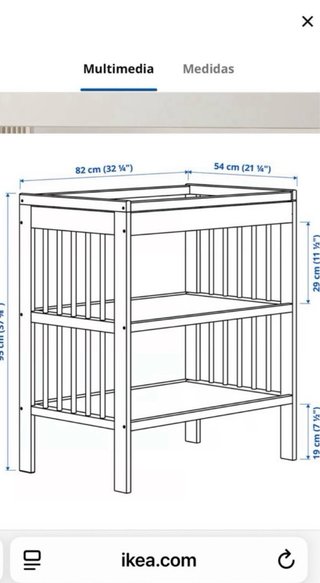 Cambiador Bebé Blanco Ikea