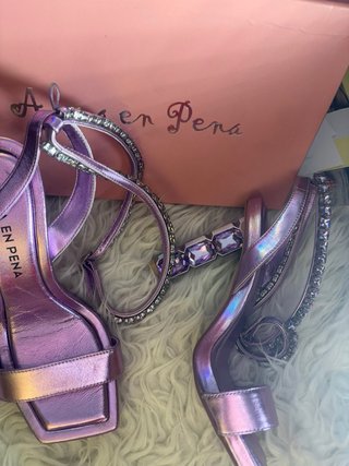 Sandalias Alma en Pena Moradas con Brillantes