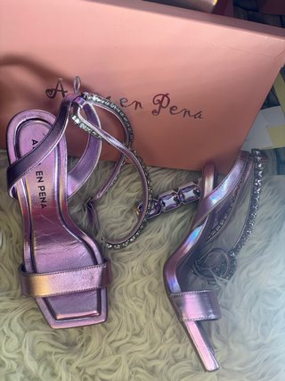 Sandalias Alma en Pena Moradas con Brillantes