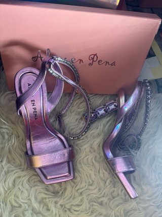 Sandalias Alma en Pena Moradas con Brillantes