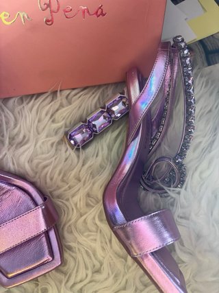 Sandalias Alma en Pena Moradas con Brillantes