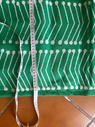 Hamaca verde con estampado blanco