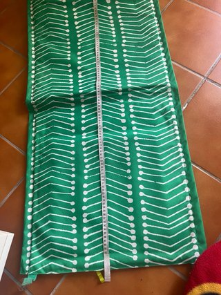 Hamaca verde con estampado blanco