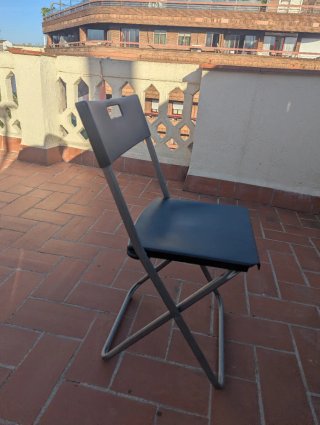 Silla plegable Ikea negra