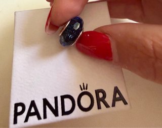 Charm Pandora Blu Scintillante Argento