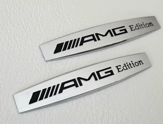 2 Embemas AMG Laterales Logo con Pegatina Mercedes