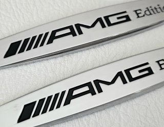 2 Embemas AMG Laterales Logo con Pegatina Mercedes