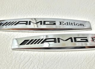 2 Embemas AMG Laterales Logo con Pegatina Mercedes