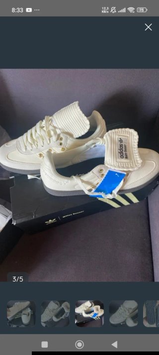 Zapatillas Adidas Beige y Dorado Mujer