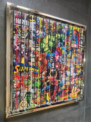 Quadro Super Heros Marvel Codebarre - Elmago