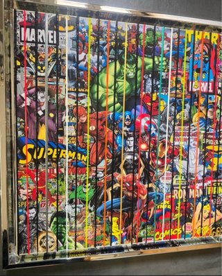 Quadro Super Heros Marvel Codebarre - Elmago