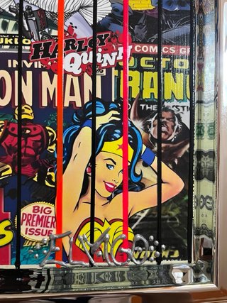 Quadro Super Heros Marvel Codebarre - Elmago