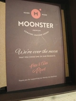 Cartera Billetera Moonster Cuero Genuino Marrón