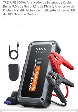 Arrancador Batería Coche TREKURE 6000A