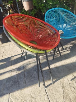 Sillas Acapulco Azul y Roja