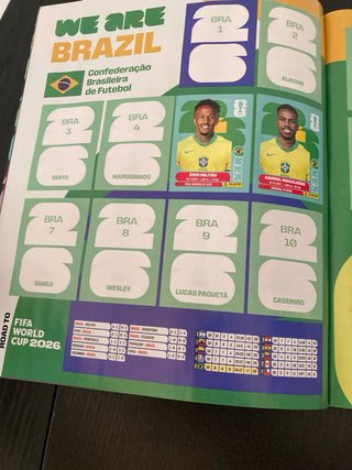 87 cromos pegados en álbum Mundial 2026 fútbol.