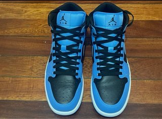 Zapatillas Nike Air Jordan 1 Mid Azul/Negro