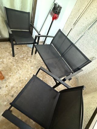 Sillas de terraza metálicas negras