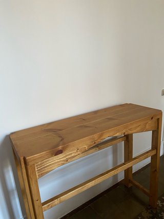 Mesa consola pino gallego artesanal