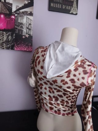 Felpa Donna Glam Leopardata shein