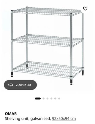 Estantería OMAR Galvanizada 92x50x94 cm