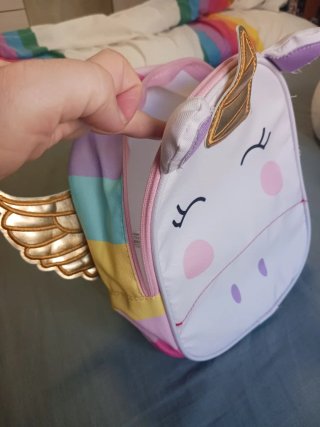 Mochila Unicornio con Alas Doradas