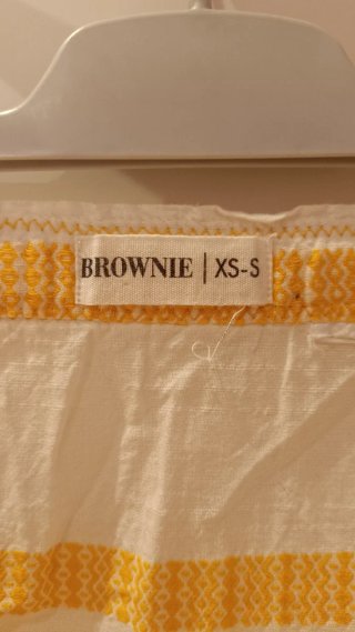 Falda verano Brownie blanca y amarilla