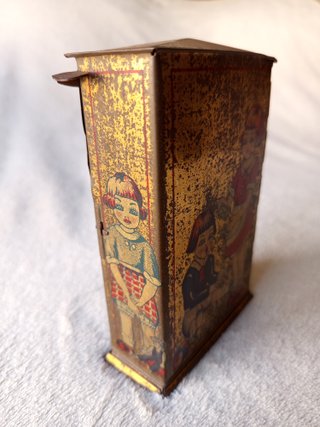 Antigua hucha RICO RSA de hojalata, 1920