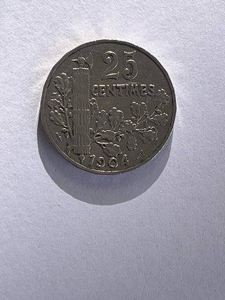 Moneda 25 centimes 1904 Republiqie française