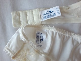 Conjunto lencería novia beige