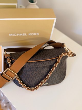 Riñonera Michael Kors Marrón y Dorada