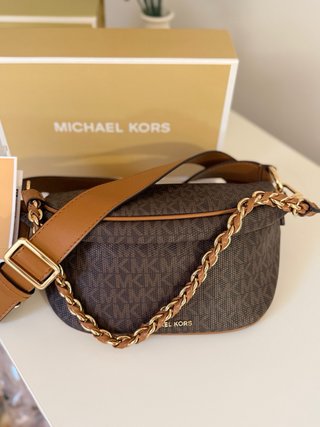Riñonera Michael Kors Marrón y Dorada