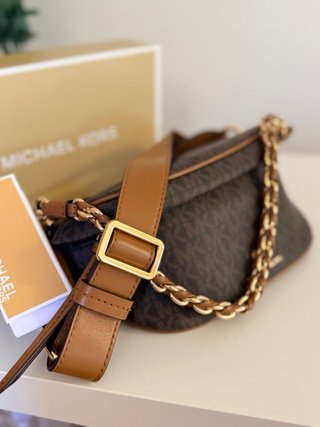 Riñonera Michael Kors Marrón y Dorada