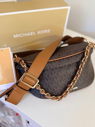 Riñonera Michael Kors Marrón y Dorada