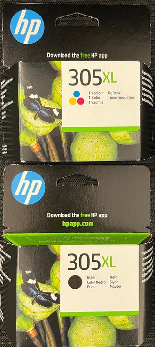 2 Cartuchos Tinta HP 305XL Negro y Tricolor