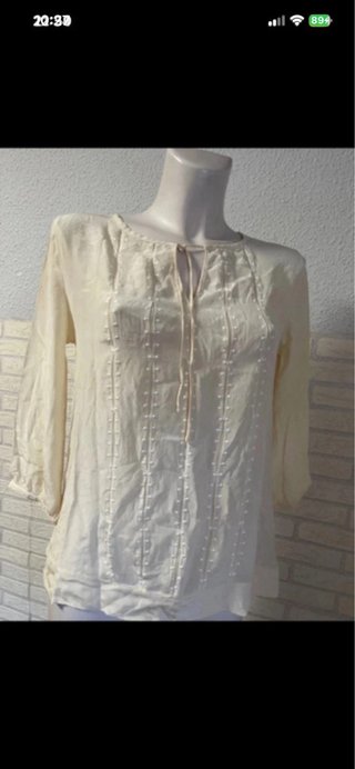 Blusa Massimo Dutti Crema Talla M