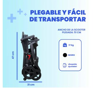 Scooter Eléctrico Plegable Movilidad Reducida