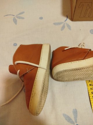 Zapatillas niño piel marrón