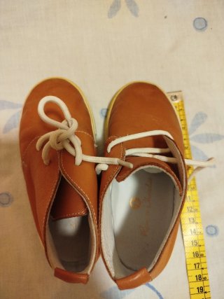 Zapatillas niño piel marrón