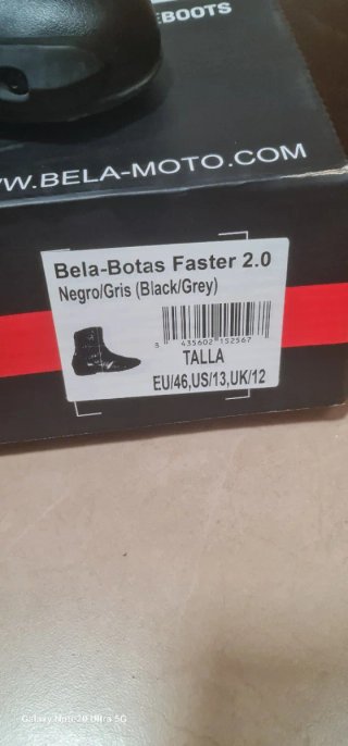 Botas de Moto Bela Negras Talla EU 45