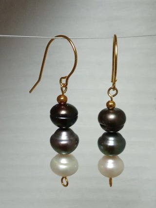 Pendientes Perlas Barrocas Agua Dulce 3 Lustres