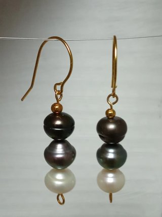 Pendientes Perlas Barrocas Agua Dulce 3 Lustres